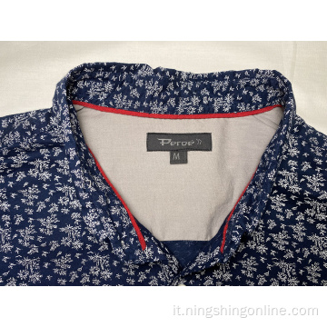 Camicia casual in cotone da uomo in cotone